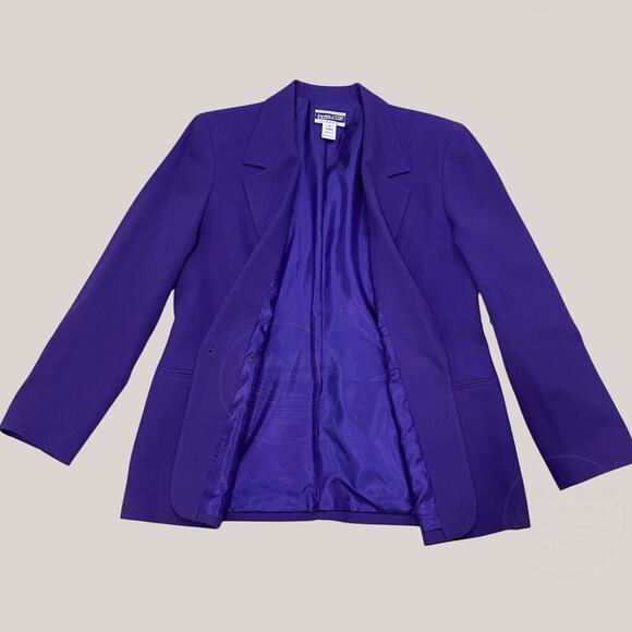 Vintage Pendleton 100% Wool Blazer 10 | Purple Classic Tailored Jacket USA, Rare - Picture 4 of 9